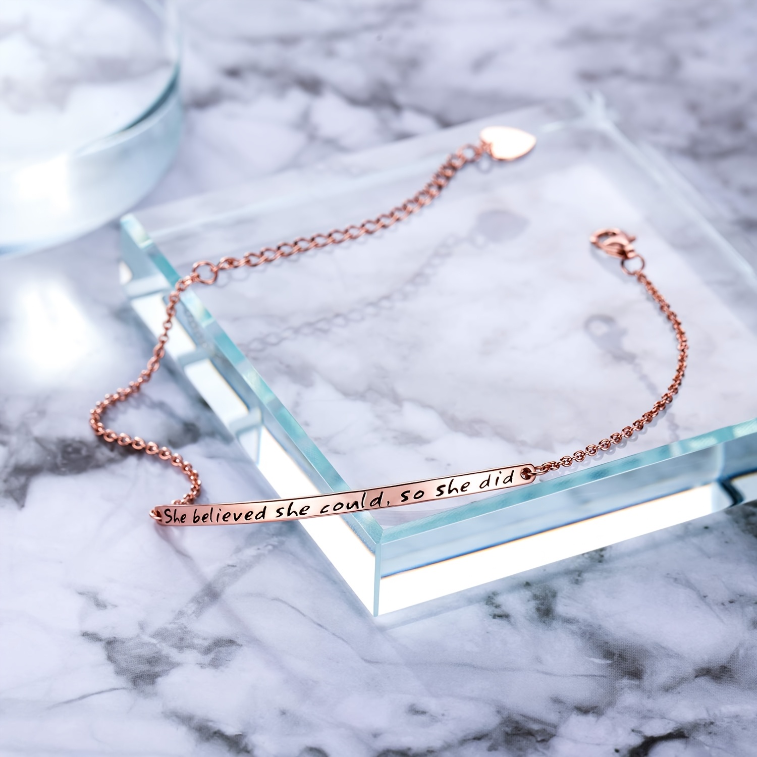 Women's Inspirational Adjustable Stainless Steel Bracelet